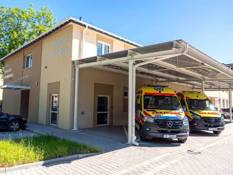 Przebudowa budynku Stacji Pogotowia Ratunkowego wraz z budową wiaty dla ambulansów, ul. Pokoju 8a, Ruda Śląska